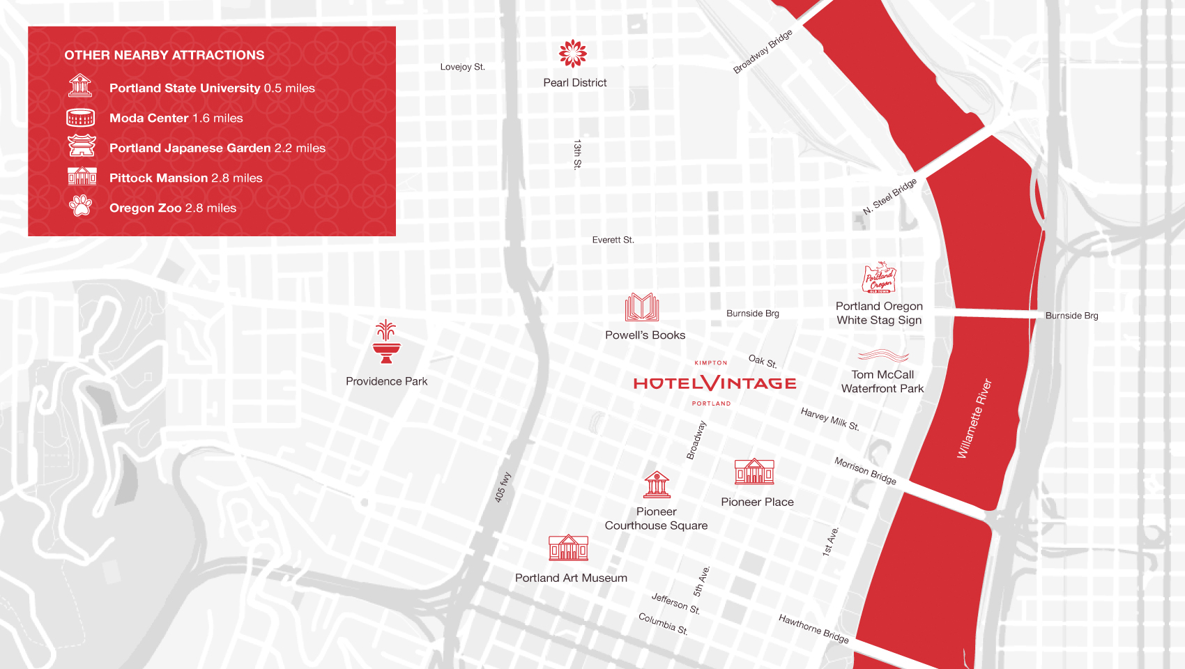 Hotel Vintage Portland Map